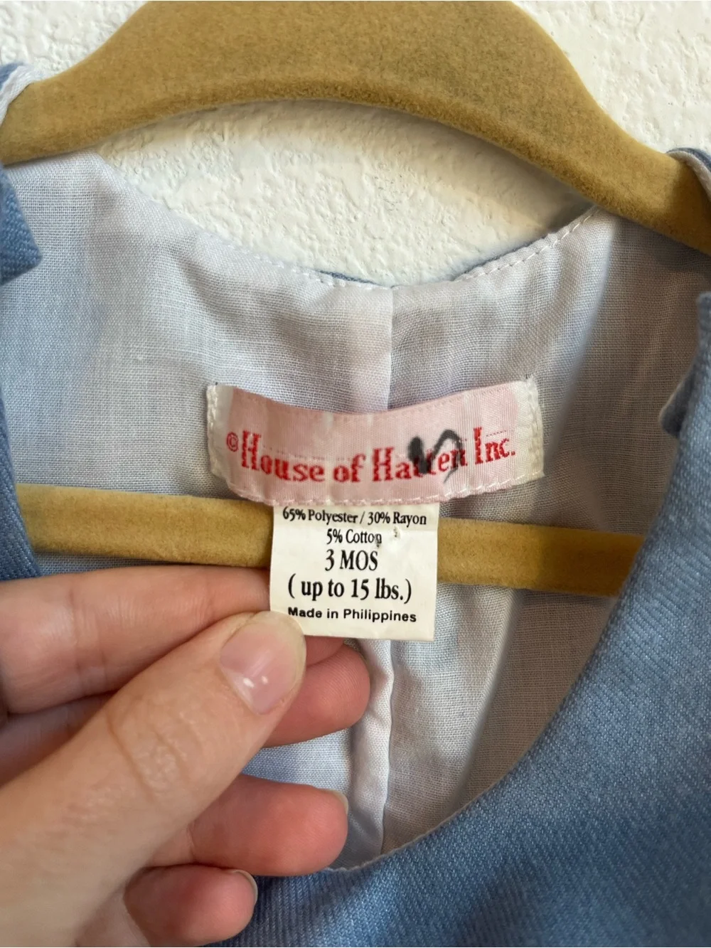 Vintage House of Hatten Blue Boys Smocked Police Car Romper